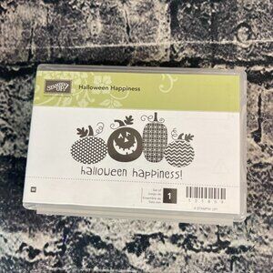 Stampin Up HALLOWEEN HAPPINESS Unmounted Wood Stamp